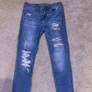 American Eagle ripped skinny jeans
